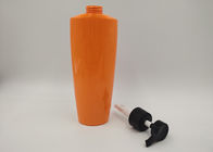 Ovales orange HAUSTIER Plastikkosmetik füllt leere Lotions-Seifen-Flaschen-Glanz-Oberfläche ab