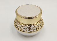 Spitzengläser der lotions-50ml mit Deckeln, leere Gesichts-Creme-Behälter-Goldfarbe