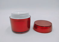 Acrylkosmetik-Verpackenleichtgewichtler der Cremetiegel-30g mit roter Überwurfmutter