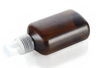 Bernsteinfarbige quadratische Haustier-Flasche Browns 125ml mit Reiniger-Pumpe