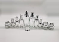Emulsions-Spray-Glas-Flasche 20g 50g mit silberner Druckpumpe