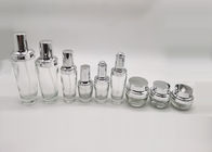 Emulsions-Spray-Glas-Flasche 20g 50g mit silberner Druckpumpe