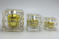 Gesichts-Cremetiegel-heißes Stempeln Gold-Crystal Acrylics 30G