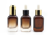 30ml Amber Square Glass Cosmetic Bottles für Serum des ätherischen Öls