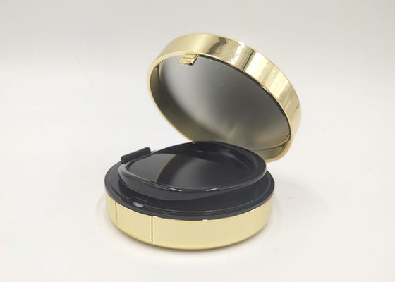 Schwarzer Gold-BB Creme-Behälter, Luftpolster-Schönheits-Kasten-rundes portierbares