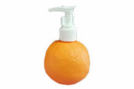 Orange kosmetische Plastikflaschen 250ml für Lotions-Baby-Sorgfalt-Frucht-Form