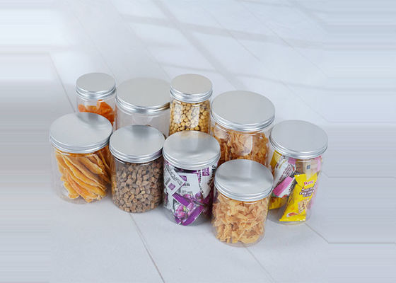 64mm Plastikglas Tee-250ml mit Aluminiumüberwurfmutter