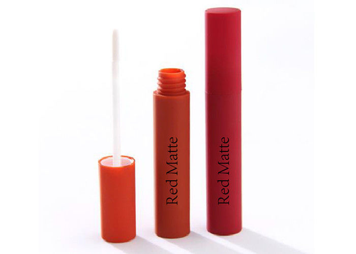 Rote Mattfarbe 5ml leeren die Lipgloss-Behälter-Zylinder-Form, die einfach ist zu tragen