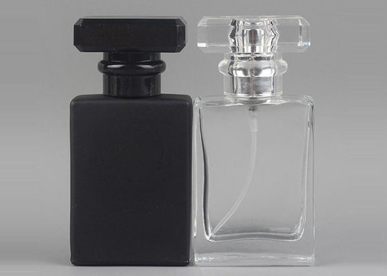 Kosmetisches Schwarzes Matt der Super Clear-Parfüm-Glasflaschen-50ml 100ml bereifte Entwurf